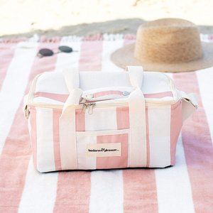 Business & Pleasure Co. The Holiday Cooler Bag - Pink Capri Stripe